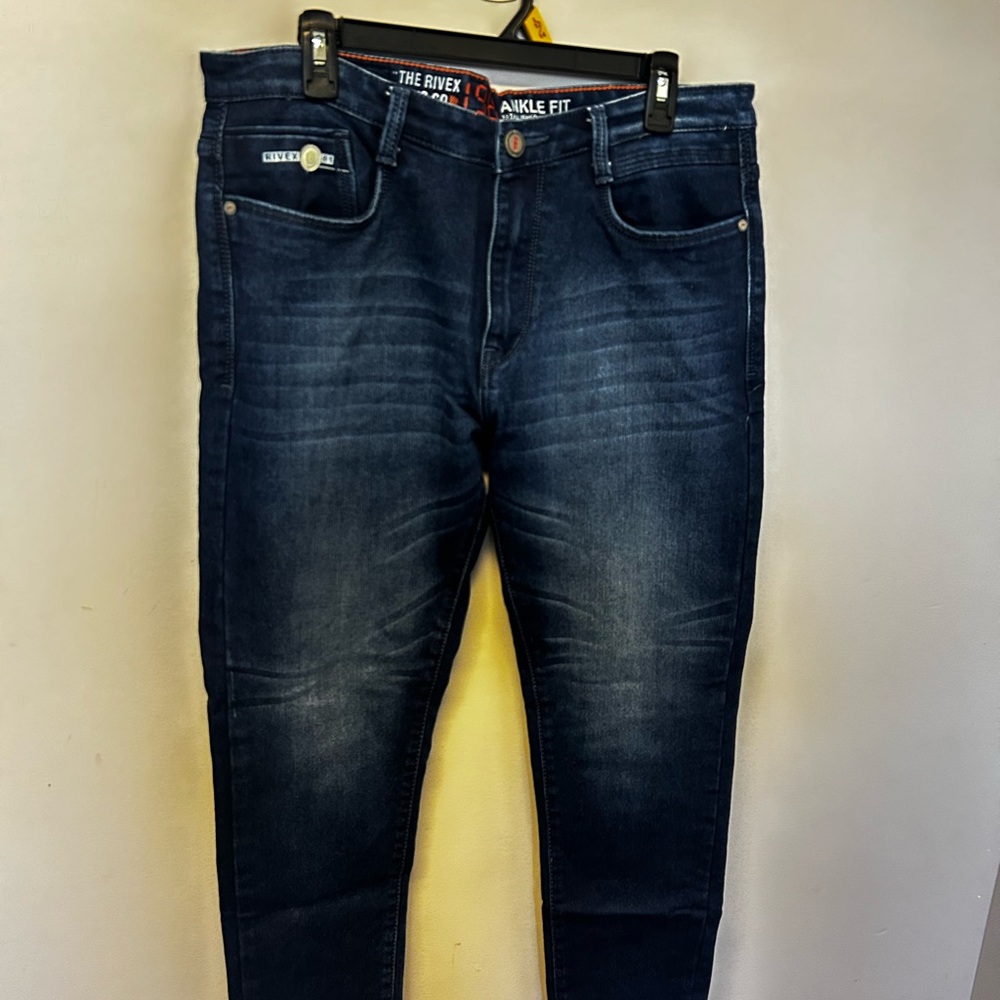 Rivex 1981 Ankle Fit Jeans | Distressed Slim Stretch Denim